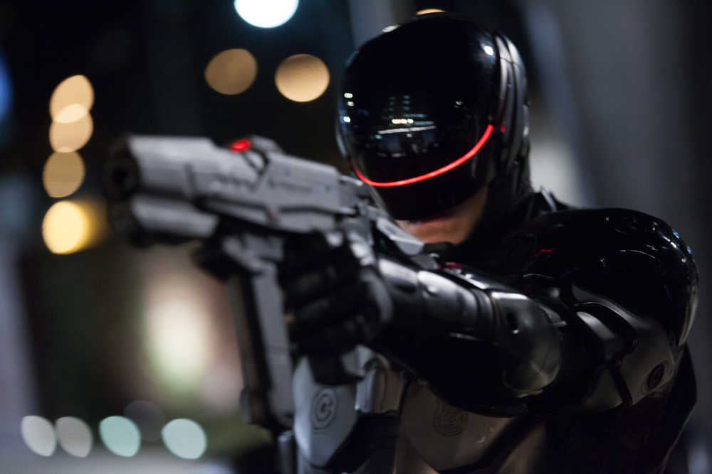 This image released by Columbia Pictures shows Joel Kinnaman in a scene from "RoboCop." (AP Photo/Columbia Pictures - Sony, Kerry Hayes)