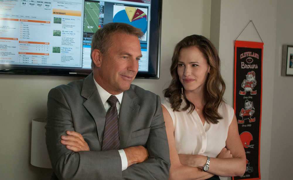 This image released by Summit Entertainment shows Kevin Costner, left, and Jennifer Garner in a scene from "Draft Day." (AP Photo/Summit Entertainment, Dale Robinette)