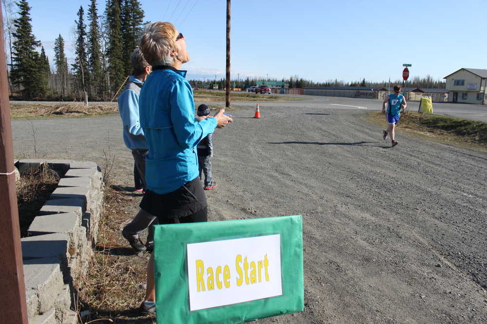 Photo by Kelly Sullivan/Peninsula Clarion Scott Habermann was a runner at the second annual CARE 2RUN 5k sponsored by the Peninsula Grace Brethren Church, Thursday, May 15, on Kalifornsky Beach Road.