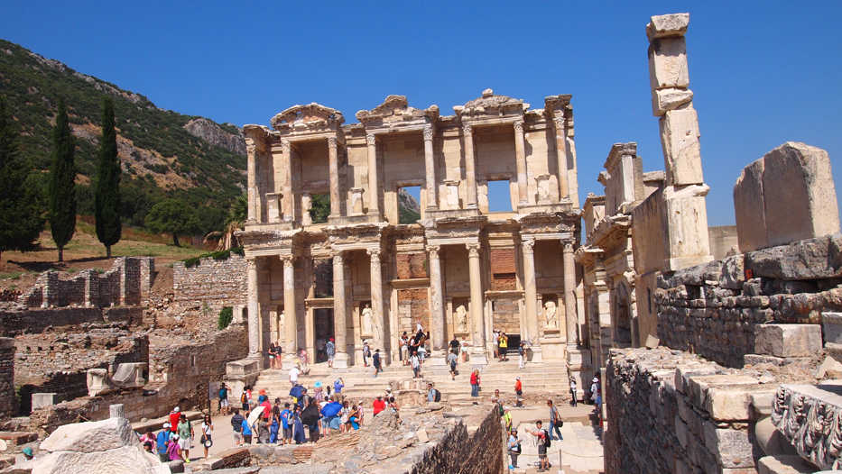 Photo courtesy John Morton The library at Ephesus, a Greco-Roman city in Turkey that persisted for 2,500 years while contemporary Aleuts and Dena'ina were settling the Kenai Peninsula.