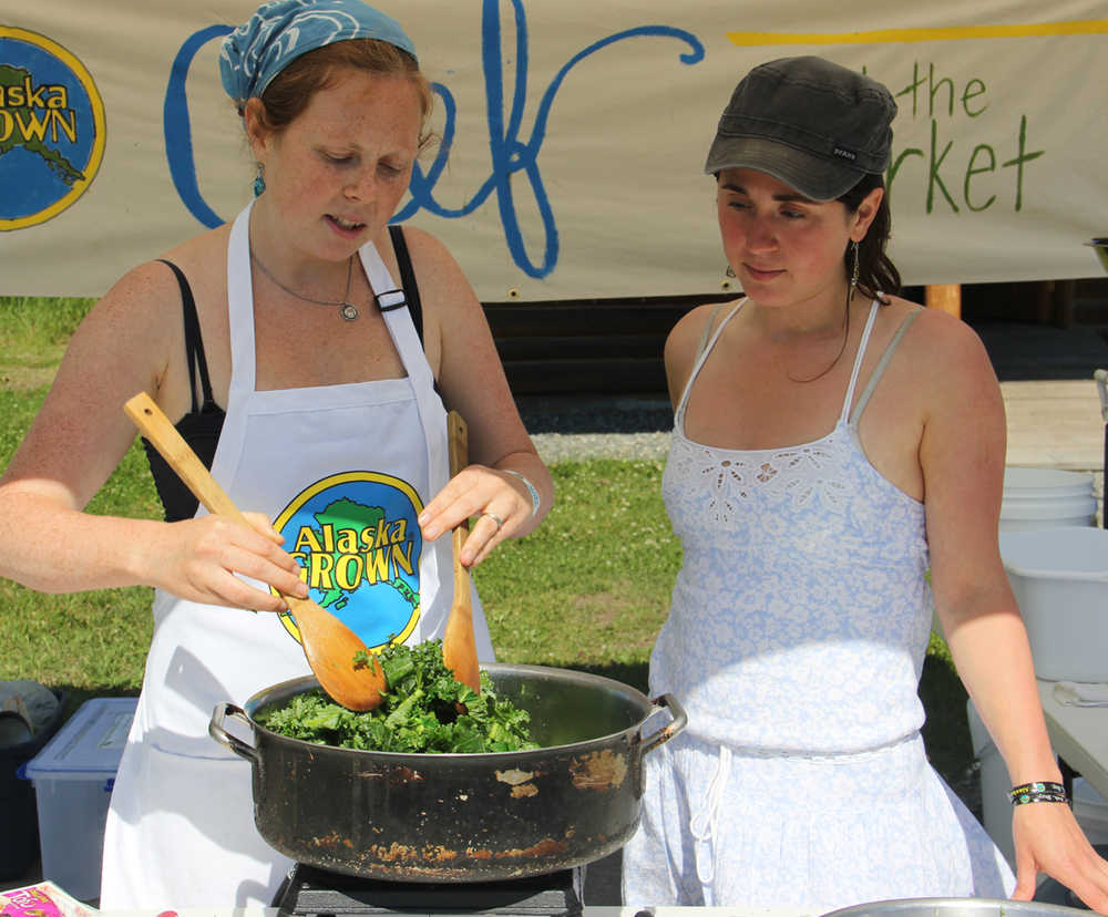 Chefs at Central Peninsula Farmers Market... as fresh as it gets!