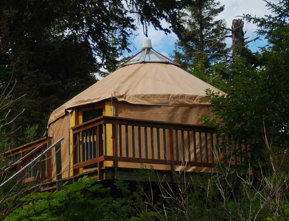 One of the yurts at the Center for Alaskan Coastal Studies Peterson Bay Field Station.
