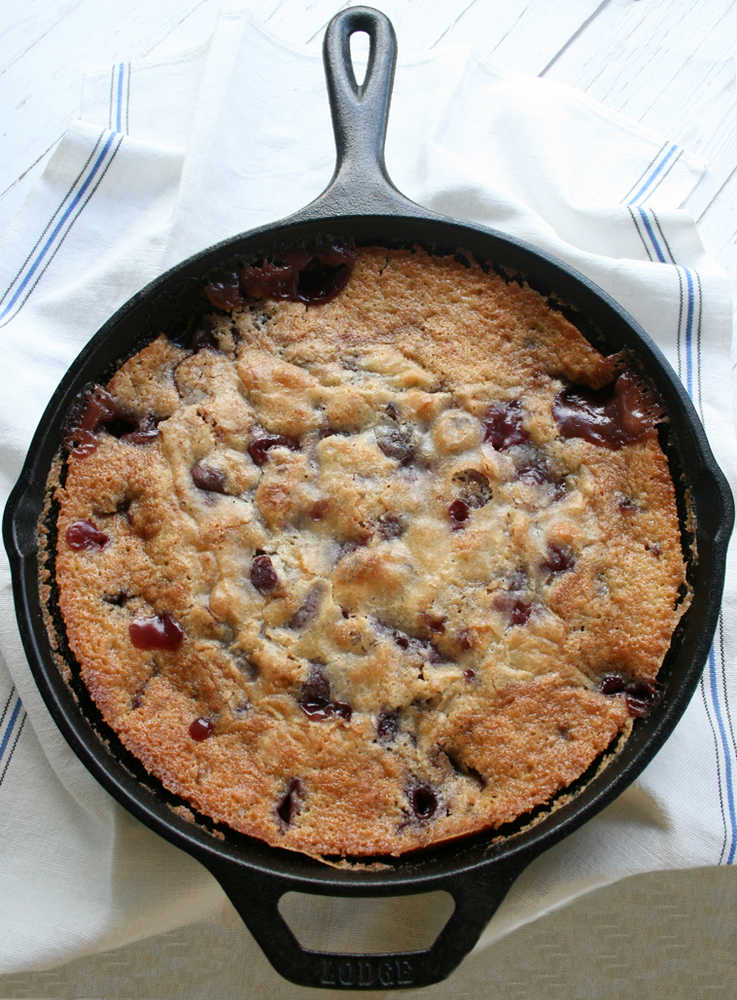 Sweet cherries star in cast iron skillet cobblers