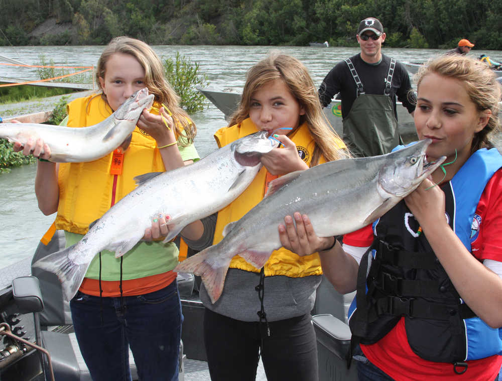 Military and local kids go fishing thanks to KRS and Kenai River Foundation