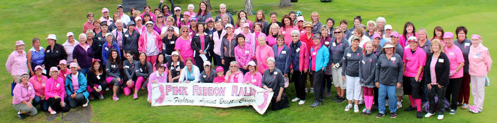 Ladies in Pink rally against breast cancer The 9th annual Pink Ribbon Rally was held on August 10 at the Birch Ridge Golf Course in Soldotna. The event raises funds for the Central Peninsula Health Foundation Breast Cancer Fund to be used locally for awareness, prevention and patient care. (submitted photo)