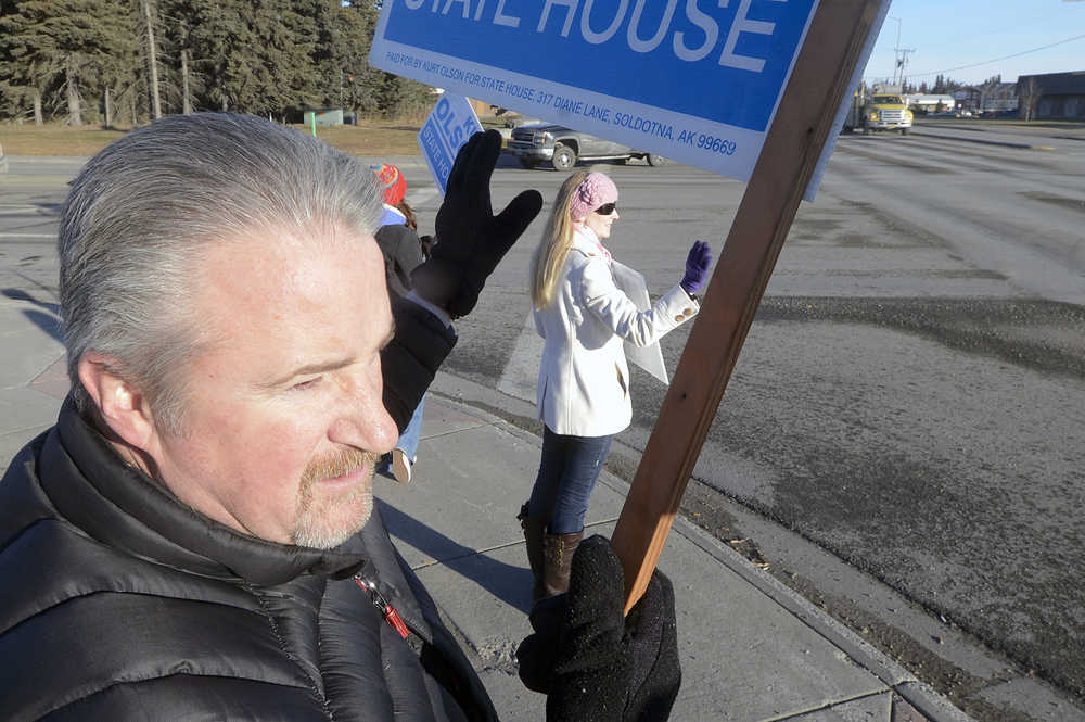 Photo by Dan Balmer/Peninsula Clarion Voters cast their ballots at the Sterling Community Center Tuesday.