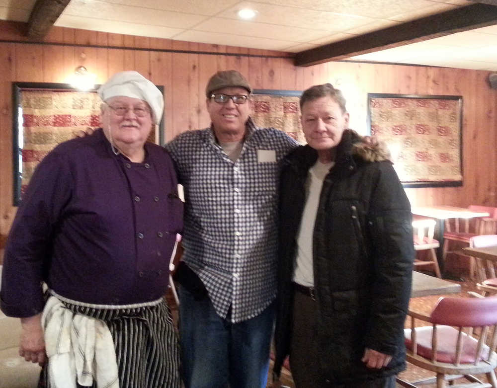 Photo by Dan Balmer/Peninsula Clarion Steve Drolet (middle) owner of the new Sterling restaurant Shea Drolet Cafe stands with his cooks Ken Morrison (left) and Richard Reinhardt. Drolet purchased Otto's Landing and the restuarant shortly after moving to Alaska in September.