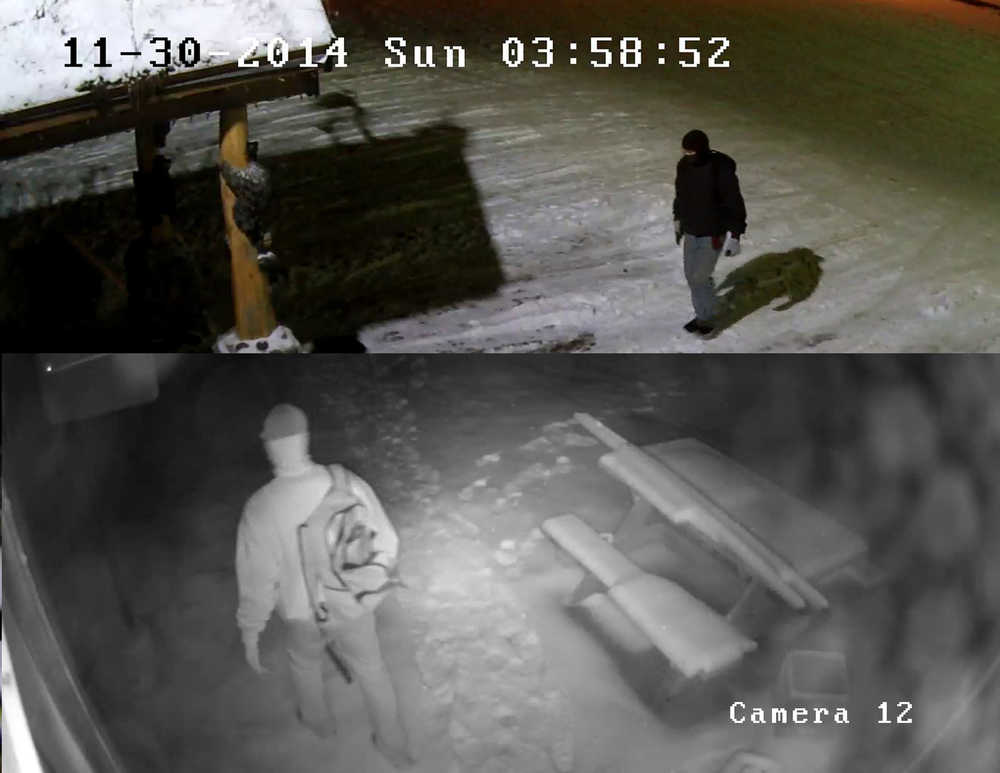 Photo courtesy AST An unknown man attempted to burglarize the Kasilof Mercantile on the Sterling Highway Sunday at about 3 a.m. Anyone with information on the attempted burglary is encouraged to contact the Soldotna troopers at 907-262-4453.