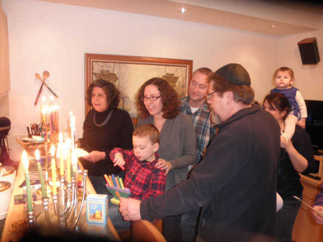 Members of the Briat Elohim congregation gather to celebrate Hanukkah. (Submitted photo)