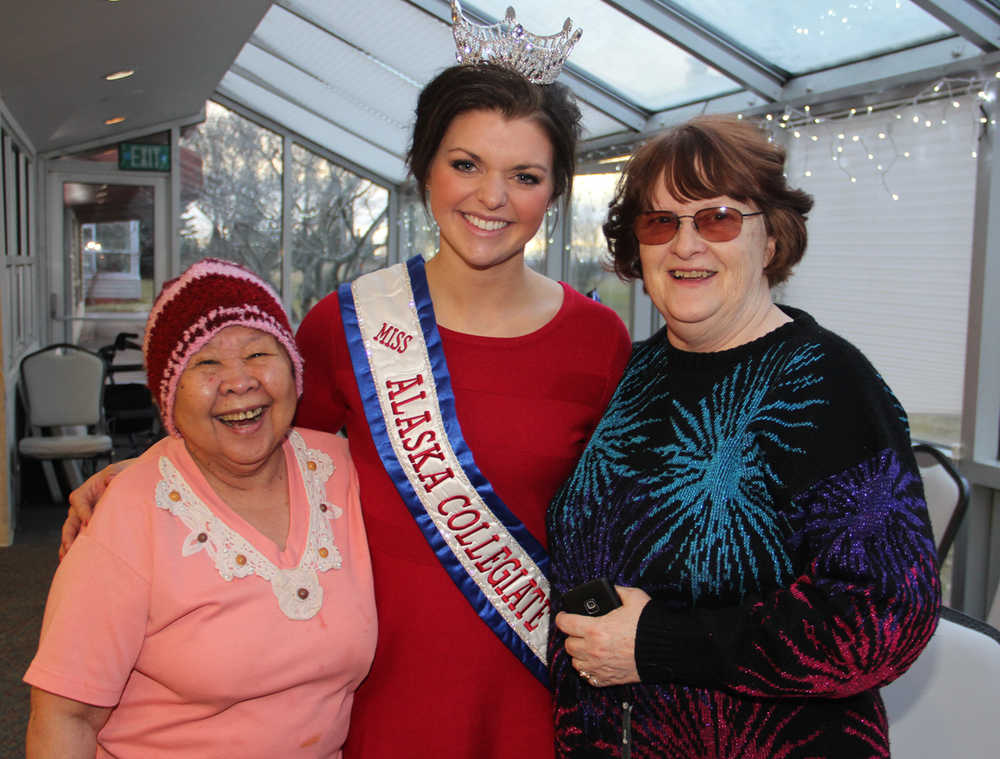 Miss Alaska Collegiate visits Kenai Seniors New Year's Eve