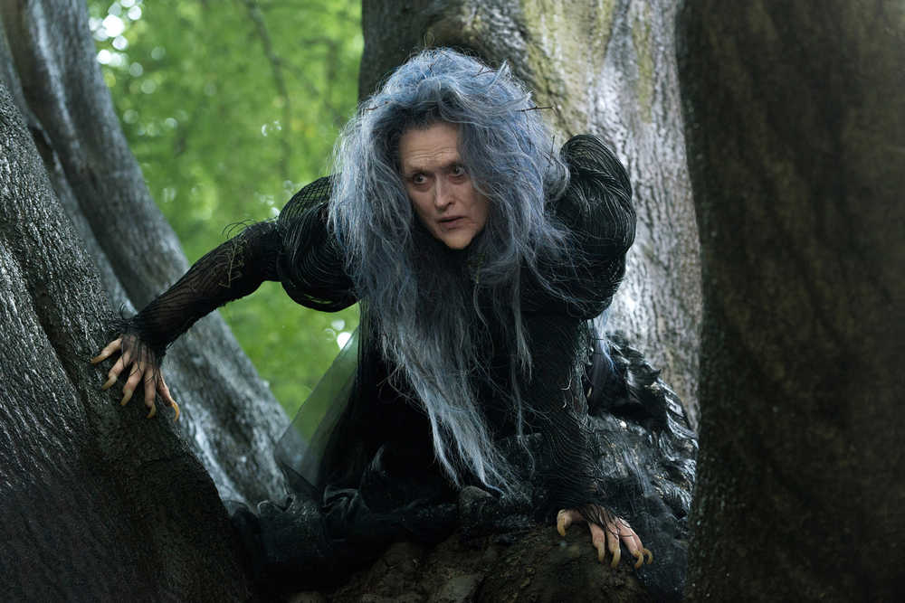 In this image released by Disney Enterprises, Inc., Meryl Streep appears in a scene from "Into the Woods." Streep was nominated for an Oscar Award for best supporting actress on Thursday, Jan. 15, 2015, for her role in the film. The 87th Annual Academy Awards will take place on Sunday, Feb. 22, 2015 at the Dolby Theatre in Los Angeles. (AP Photo/Disney Enterprises, Inc., Peter Mountain)
