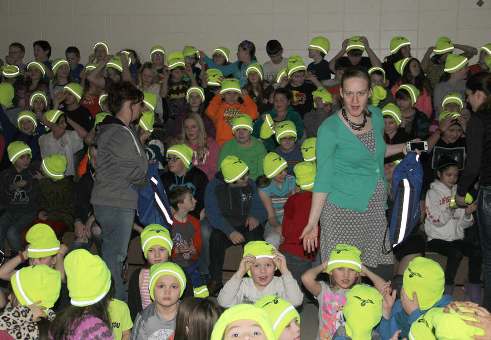 Redoubt students get new reflective hats.