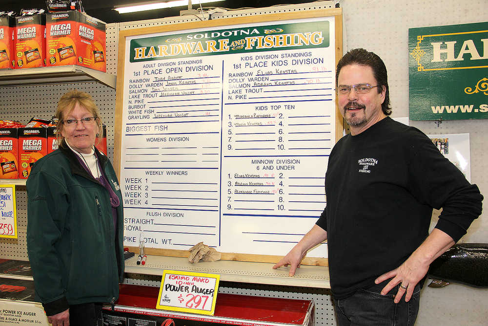 Dawn & Brian invite you to get your name on the standings board in this year's Ice Fishing Derby.