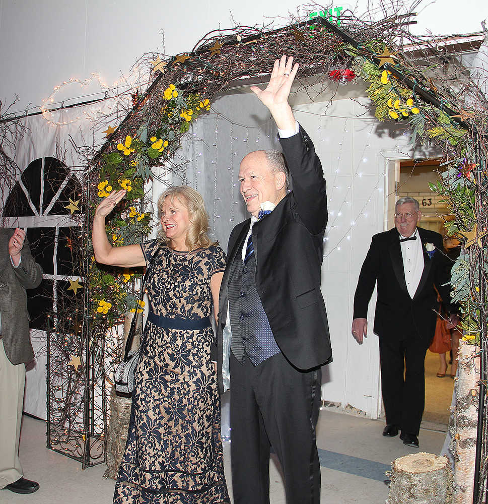 Governor Bill Walker & First Lady Donna arrive at Peninsula Inaugural Ball.