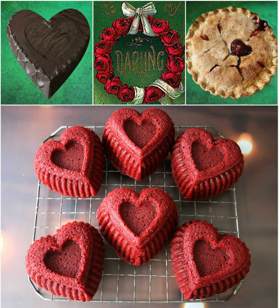 Sweet indulgences, like cakes and pies, are good for sharing on Valentine's Day. (Photos by Sue Ade)