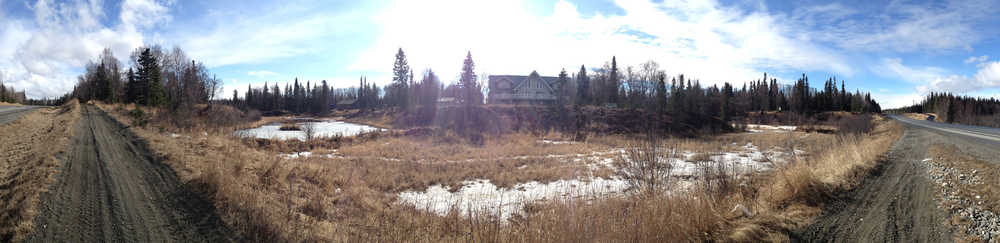 Photo by Kelly Sullivan/ Peninsula Clarion The proposed Seventh Street Storm Water Conveyance Structure would divert water into the natural beaver pond between Eider Drive and Kalifornsky Beach Road, shown here on Wednesday, April 1, 2015, in Kenai, Alaska.