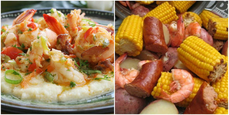 Shrimp 'n' Grits and Lowcountry boil - so good