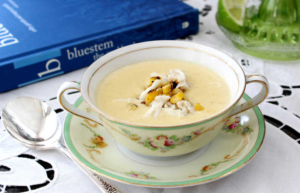 Sweet corn soup, Maryland blue crab