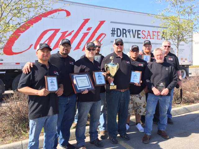 Carlile drivers Justin Walunga, Kamuta Taomi, Brad HInkes, Randy Eyth, Donny Radcliff, Tasi Toala, Mike Steger, John McDonald, and John McCoy recently participated in the  Alaska Trucking Association Truck Driving Championships. (Submitted photo)