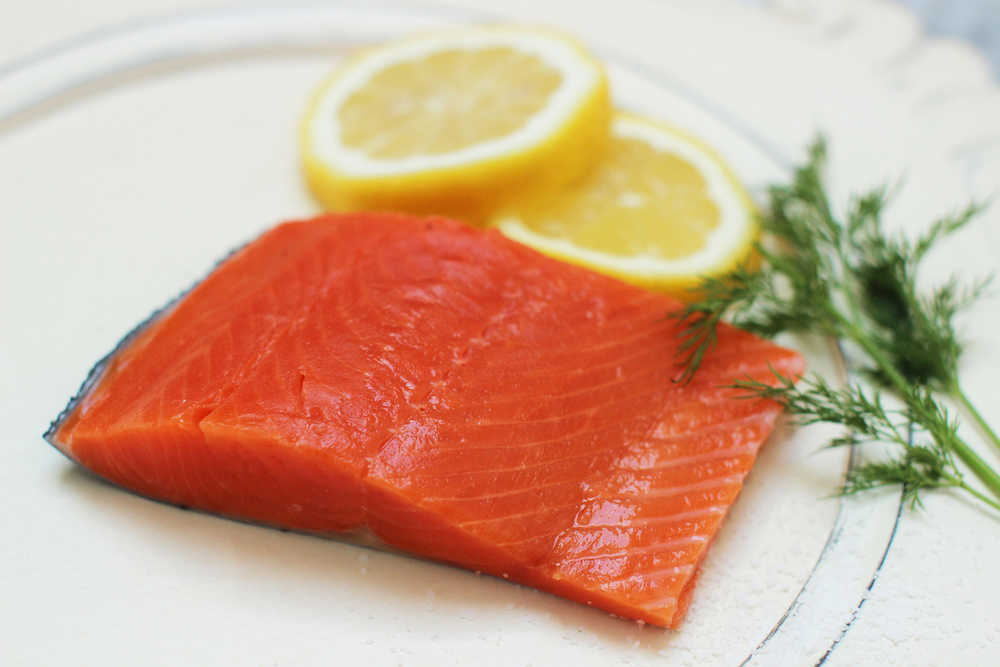 This March 16 2015 photo shows sockeye salmon in Concord, NH. (AP Photo/Matthew Mead