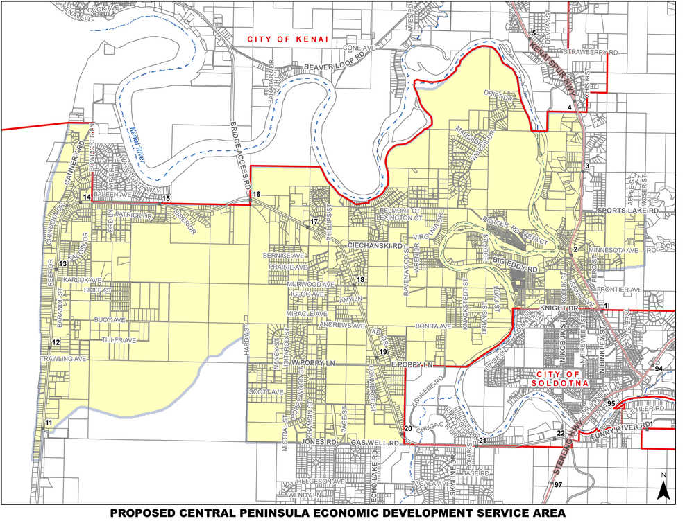 Map of proposed district/courtesy Kenai Peninsula Borough