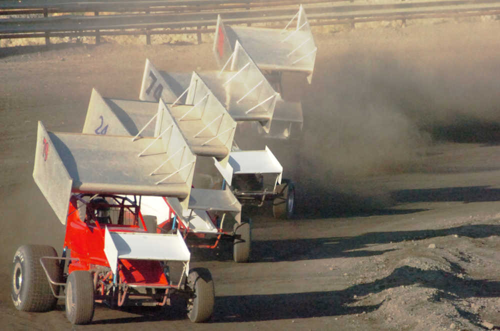 Ben Boettger/Peninsula Clarion Cars race  on Friday, August 28 at Twin City Raceway in Kenai.