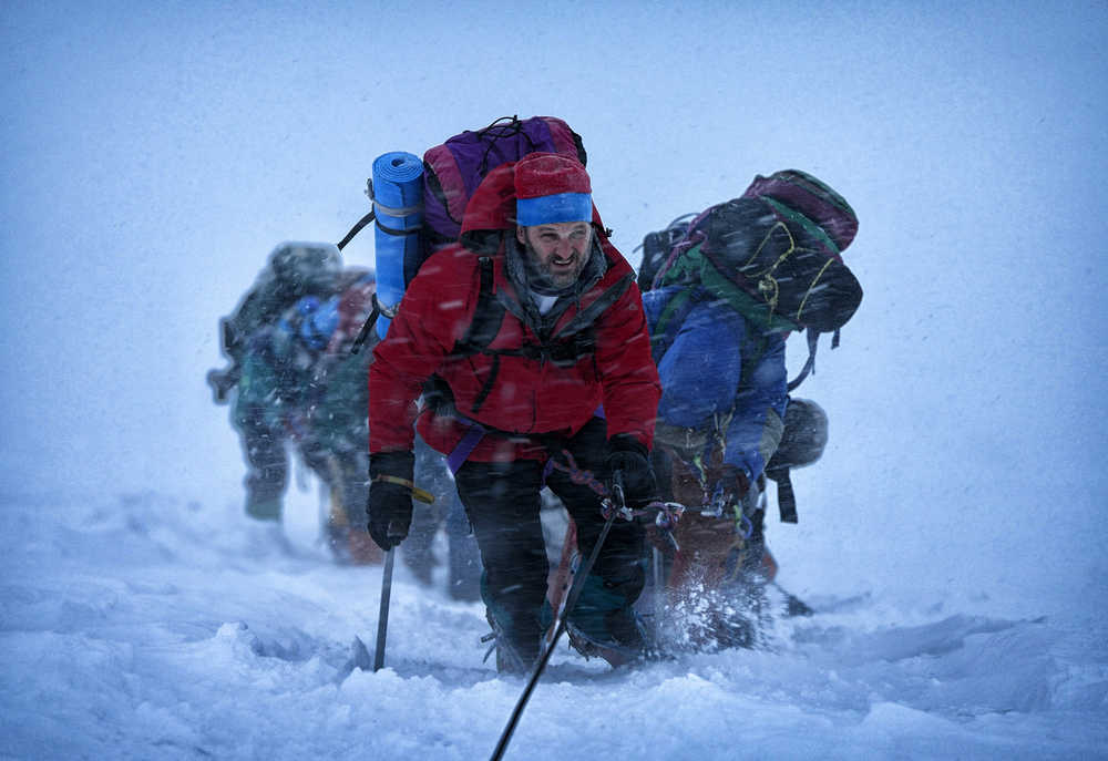 This photo provided by Universal Pictures shows, Jason Clarke as Rob Hall, who leads the expedition in the film "Everest." The film debuts in IMAX/3D exclusively on Friday, Sept. 18, 2015, and opens wider in theaters the following week. (Universal Pictures via AP)