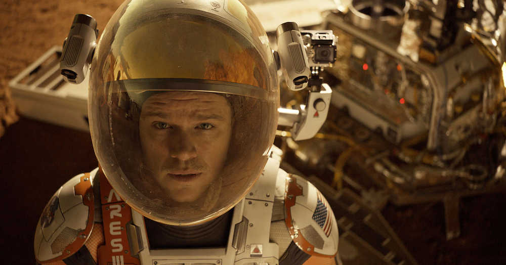 This photo released by 20th Century Fox shows Matt Damon in a scene from the film, "The Martian."  (Aidan Monaghan/20th Century Fox via AP)