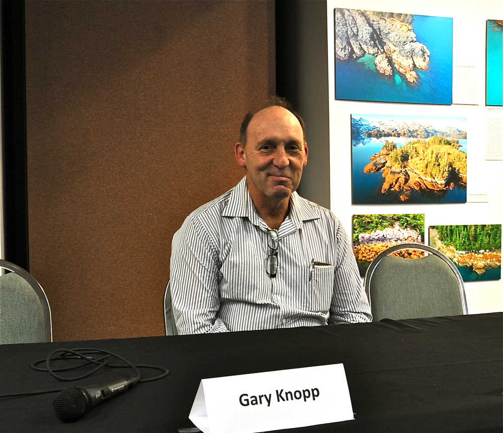 Gary Knopp, pictured at the Sept. 30 candidate forum at the Kenai Visitor Center, will represent District 1 on the borough assembly beginning Oct. 19.