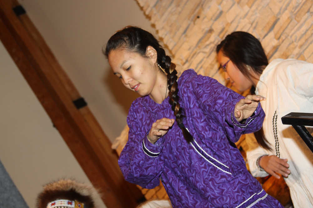 ACC Native dance group performs cultural dances at NHCC banquet.