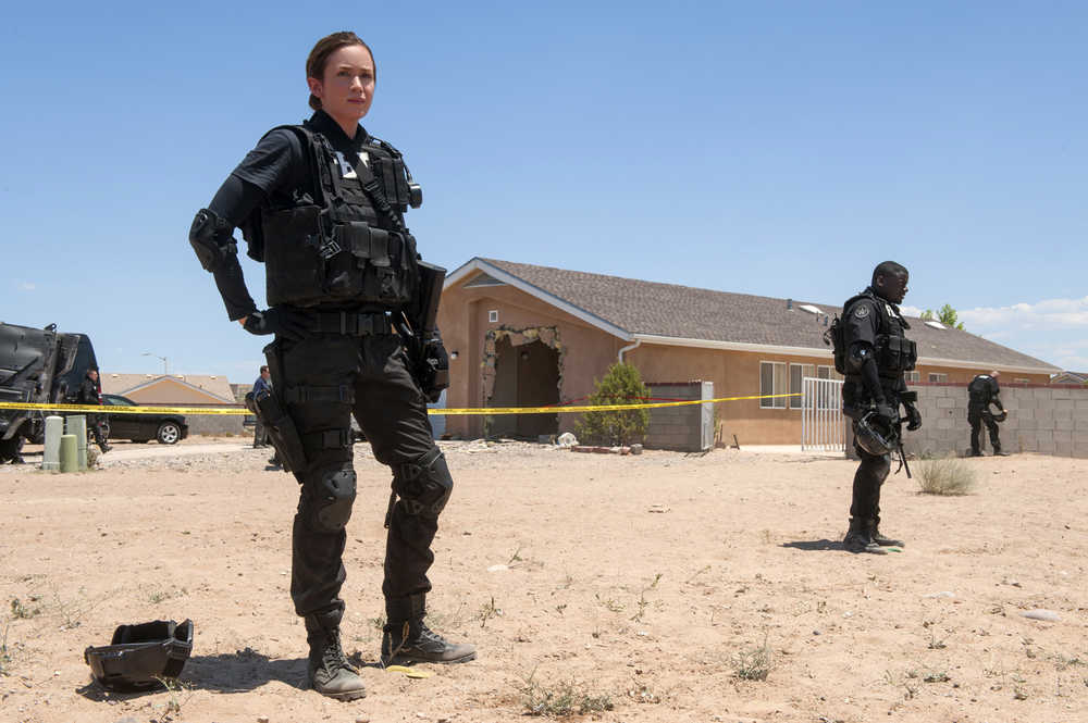 In this image released by Lionsgate, Emily Blunt appears in a scene from "Sicario." (Richard Foreman Jr./Lionsgate via AP)