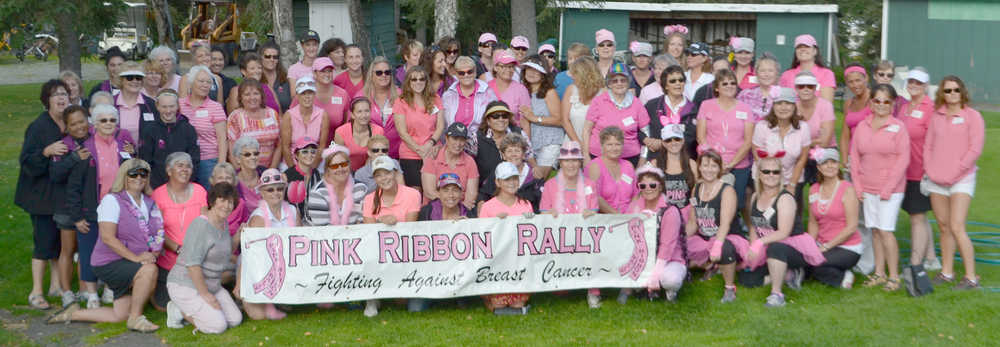 On Aug. 2, more than 100 participants and volunteers came out to raise funds for the Central Peninsula Health Foundation Breast Cancer Fund in the 10th annual Pink Ribbon Rally at Birch Ridge Golf Course in Soldotna. Funds are used locally for awareness, prevention and patient care.
