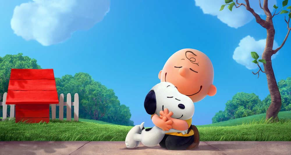 This photo provided by Twentieth Century Fox Film Corporation shows Snoopy and Charlie Brown from Charles Schulz's timeless "Peanuts" comic strip in their big-screen debut in a CG-animated feature film in 3D, "The Peanuts Movie." The movie releases in U.S. theaters Nov. 6, 2015. (Blue Sky Animation/Twentieth Century Fox Film Corporation via AP)