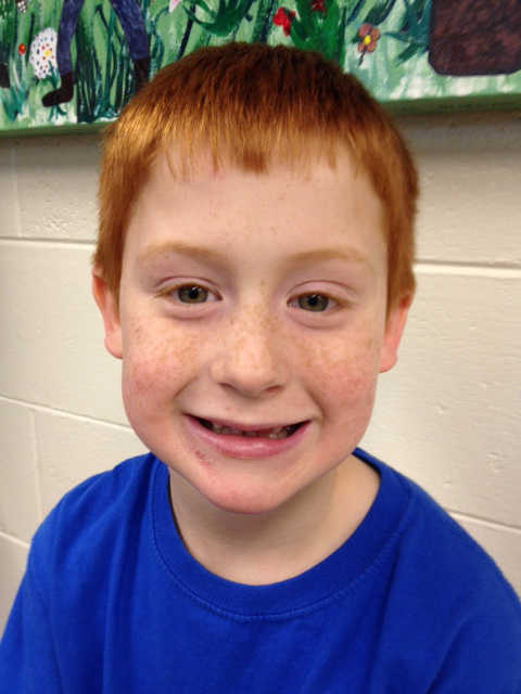 Alek Angleton, 8, "I'm thankful that people invented houses, so in the winter I don't get cold and (I have) somewhere to eat."