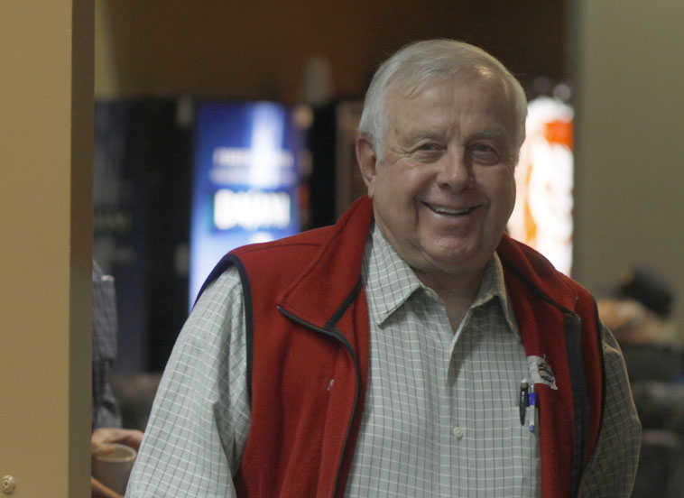 In this Feb. 10, 2014 file photo Roland Maw walks into a conference room during an Alaska Board of Fisheries meeting. Maw has been charged with falsifying his residency. (Clarion file photo)