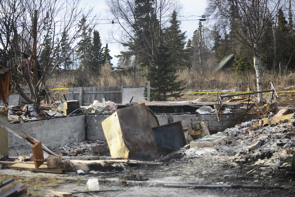 Photo by Megan Pacer/Peninsula Clarion file photo In this photo taken Jan. 31, 2016, debris covers the ground where a house once stood on Lilac Lane in Kenai, Alaska. Two homes exploded and another two caught on fire after a 7.1 magnitude earthquake rocked the Kenai Peninsula on Jan. 24.