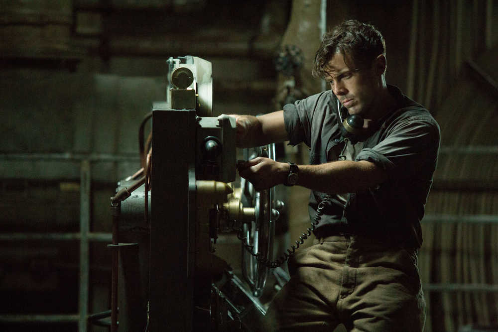 In this image released by Disney shows Casey Affleck in a scene from, "The Finest Hours," a heroic action-thriller based on the true story of the most daring rescue in the history of the Coast Guard. (Claire Folger/Disney via AP)