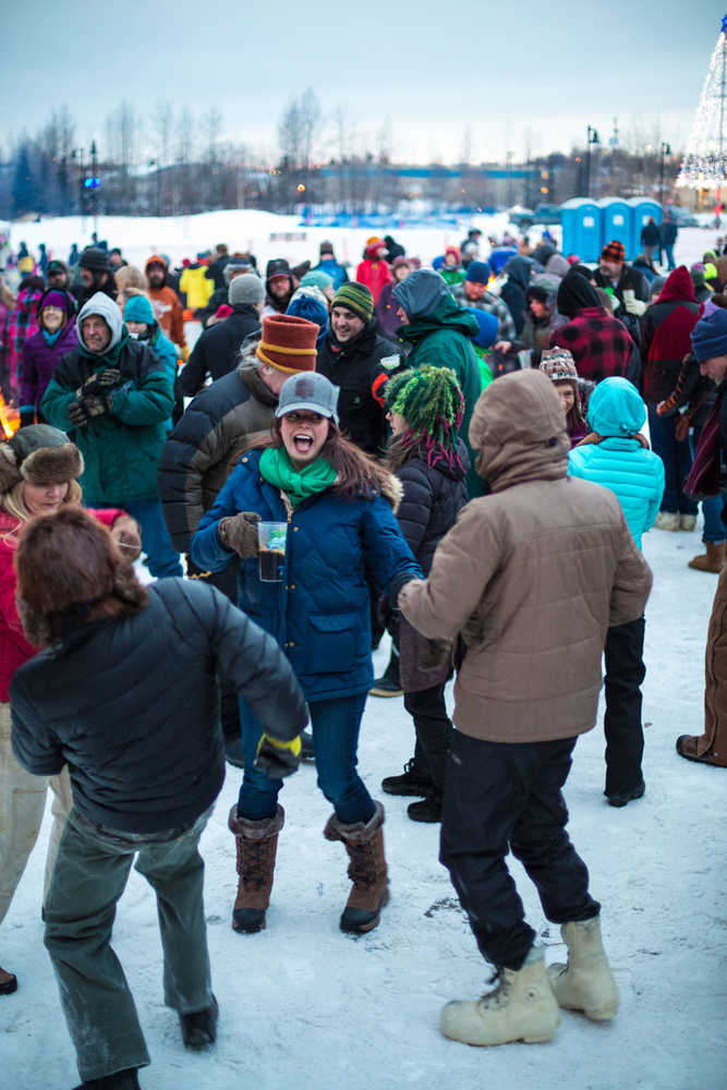Photo by Lee Kuepper/courtesy of City of Soldotna In this photo taken Feb. 7, 2015, festival-goers enjoy live music during the inaugural Frozen River Fest at Soldotna Creek Park in Soldotna, Alaska.
