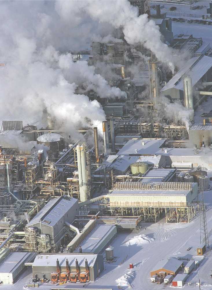 Agrium's Nikiski plant is pictured in this Clarion file photo. A bill in the Alaska Legislature to create tax credits for ammonia producers will be a factor in the company's decision on whether to restart the facility. (Clarion file photo)