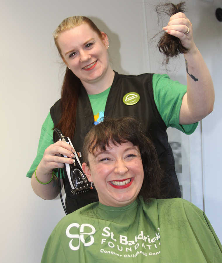 Braving the shave for childhood cancer research.