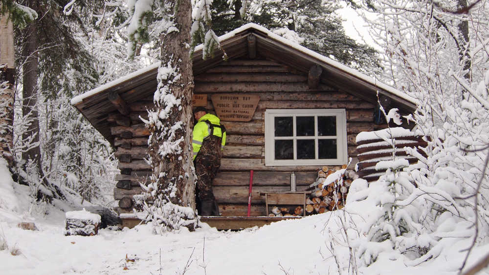 Doroshin Bay Cabin, a restored cabin built on Skilak Lake shortly after WWII, is available for reservation.  (Photo courtesy Kenai National Wildlife Refuge)