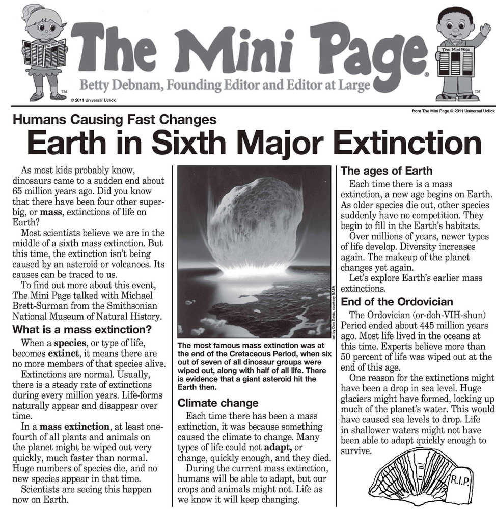 Five years ago when most adult Americans were just starting to have serious conversations about whether or not climate change was real, our kids were learning about the Anthropocene in this Mini Page published in the Peninsula Clarion in June 2011.