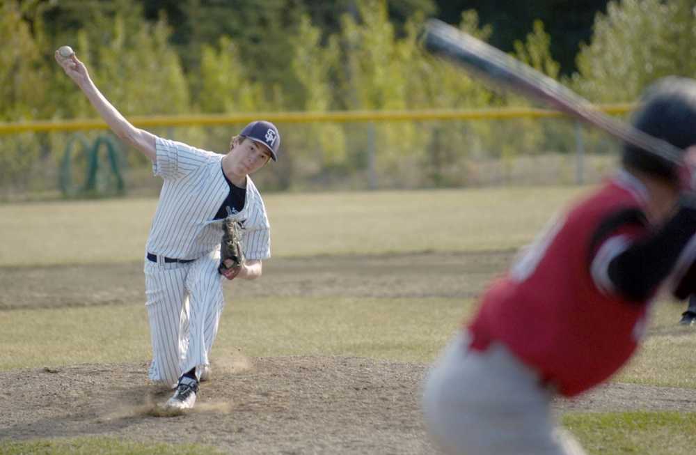 Clarion file photo Soldotna's Joey Becher delivers home during a game last season. Becher returns for the Stars this season.