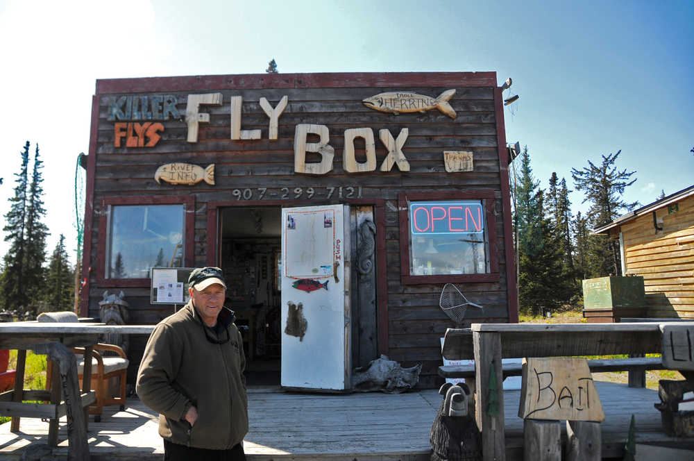 Photo by Elizabeth Earl/Peninsula Clarion Grant Anderson, a guide and the owner of the Fly Box in Anchor Point, said the season for the Anchor River is looking good so far, with additional days, bait and triple hooks allowed and a little more space on the river to fish.