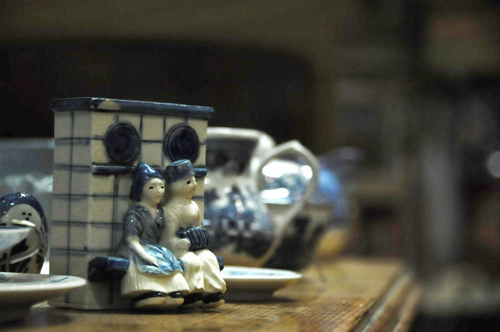 Photo by Elizabeth Earl/Peninsula Clarion Figurines wait in the Ye Olde Curiosity Shoppe on Monday, May 30, 2016 in Kenai, Alaska. The shop recently moved from its old location near the Peninsula Job Center to a new building on the Kenai Spur Highway across from Salvation Army.