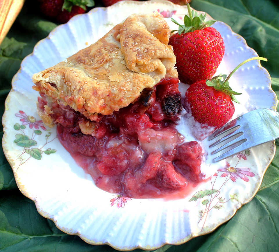 Fold over Rhubarb Strawberry Pie