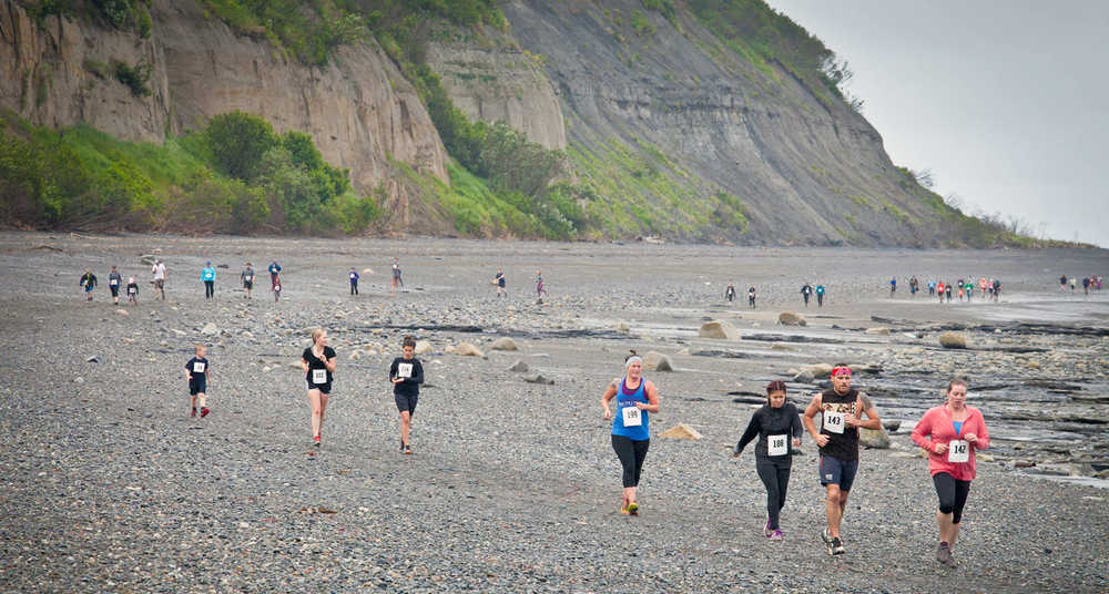 Photo provided by Maureen Todd Runners take off at the start of the 2nd Annual Ninilchik Chamber of Commerce Clam Scramble on Saturday in Ninilchik.