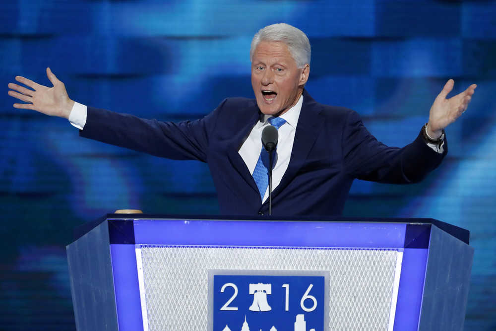 Former President Bill Clinton speaks during the second day of the Democratic National Convention in Philadelphia , Tuesday, July 26, 2016. (AP Photo/J. Scott Applewhite)