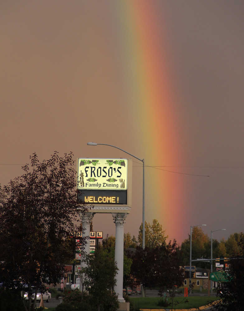 Froso's warm welcome highlighted by colorful autumn rainbow
