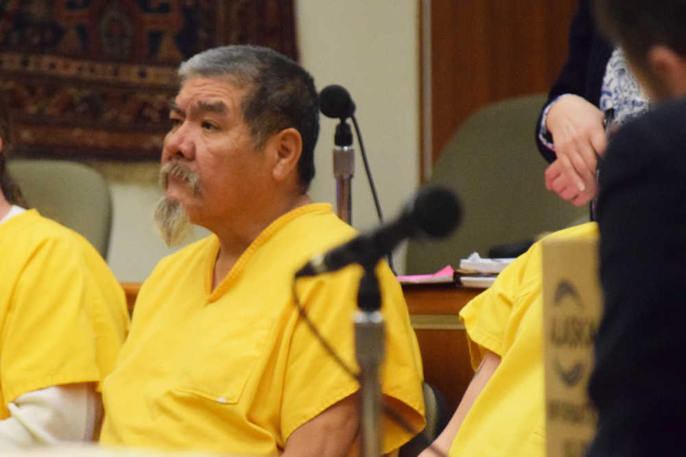 Photo by Megan Pacer/Peninsula Clarion Homer resident Lee John Henry, 55, listens during an omnibus hearing Monday, Nov. 21, 2016 in Kenai Superior Court in Kenai, Alaska. Henry was indicted Oct. 20 on murder and robbery charges for the 2013 death of Mark Matthews in Homer.